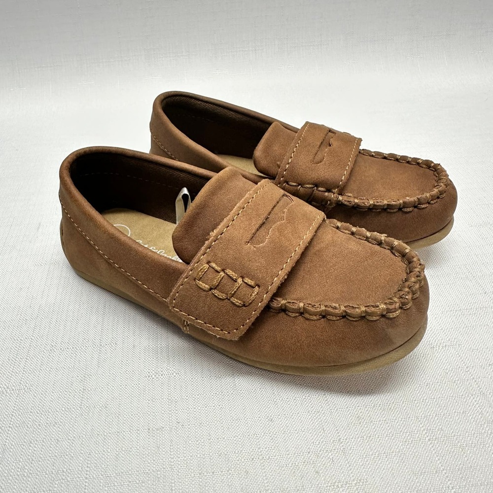 Cat & Jack Slip On Loafers Brown Boy's Size 9